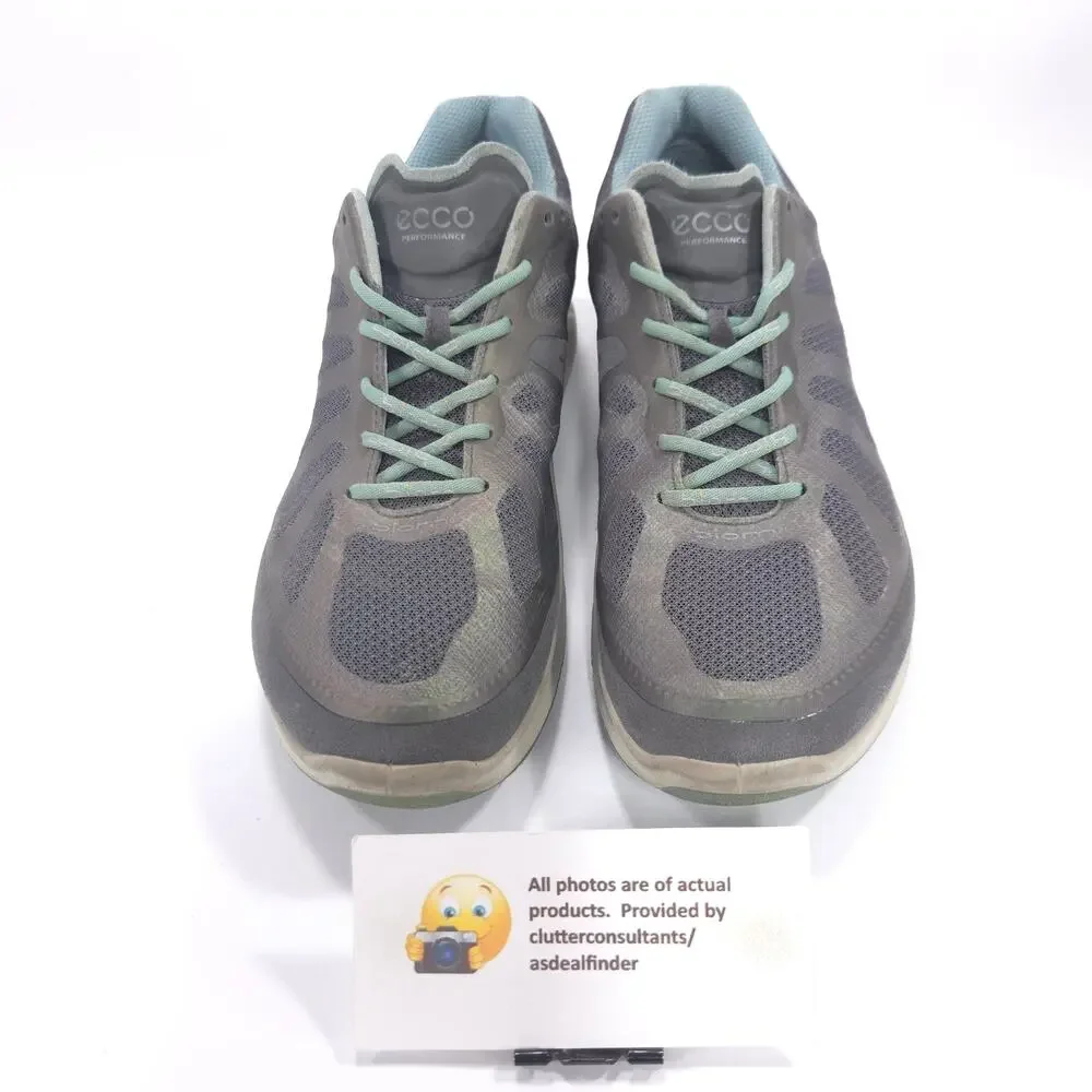 Ecco Biom Athletic Lace Up Running Shoe Womens Size 8.5 39 Gray Blue White